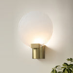 Lumière Round Glass Wall Sconce in Bronze for Modern Interiors