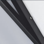 Modern Outdoor Wall Light in Black Stainless Steel with Warm LED