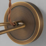 Vintage Brass Wall Sconce with Clear Glass Shade for Reading