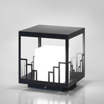 Minimalist Outdoor Pillar Light in Matte Black Stainless Steel