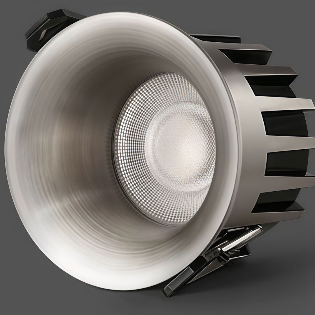 Lumina Recessed Spotlight Duo – Frameless Silver, Glare-Free LED & COB