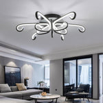 Modern Artistic Octopus Inspired Flush Mount Ceiling Light With Sleek Curved Led Design