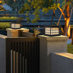 Stainless Steel Solar Pillar Lights with Alabaster Shade for Modern Courtyards