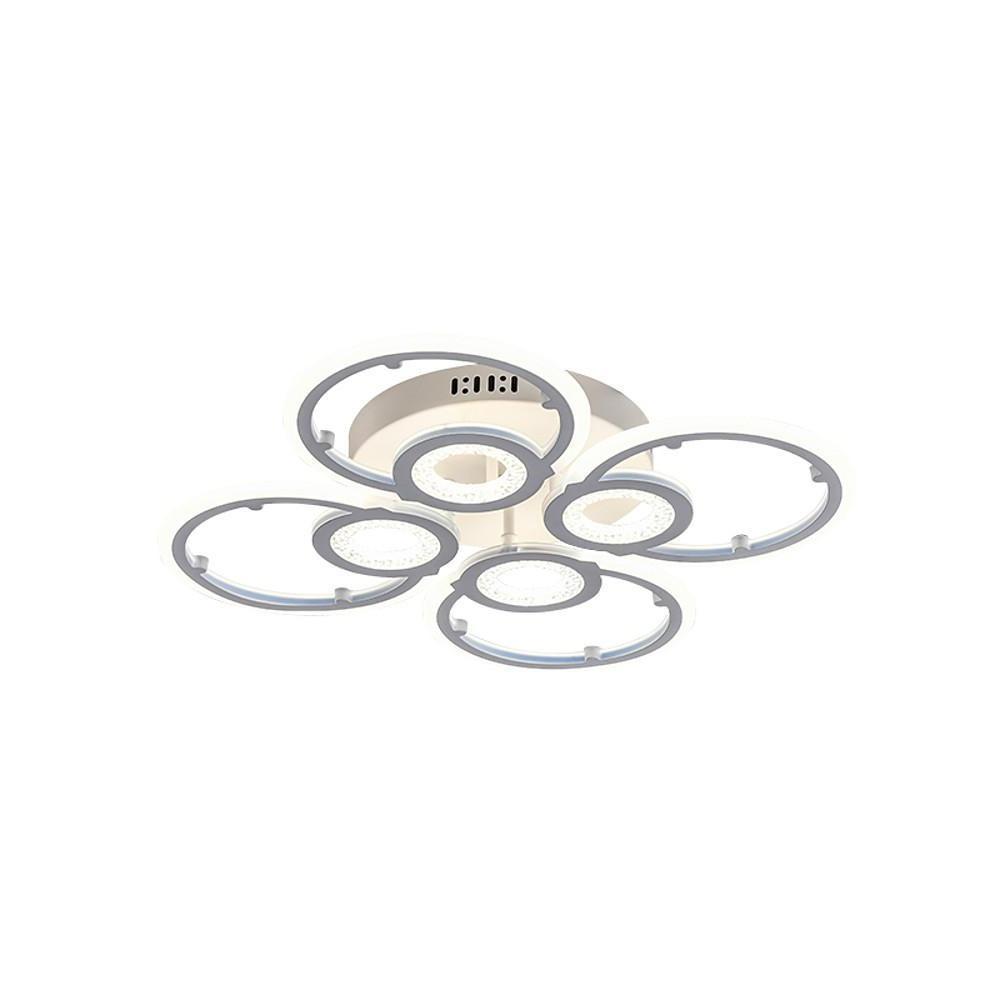Lumen Ring Flush Mount LED Ceiling Light in White Metal