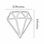 Modern Diamond Outdoor Wall Sconce with LED, Black Aluminum, IP54 Waterproof