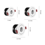 Hill-Shaped Recessed LED Spotlight with Full-Spectrum Light