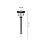 Solar Path Light in Black Aluminum with Dual-Color LED for Garden Walkways
