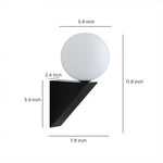 Nordic Glass Globe Wall Sconce with Adjustable Light Modes