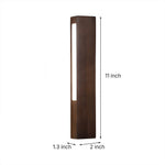 Japanese Wood & Aluminum LED Wall Sconce for Bedside and Hallway