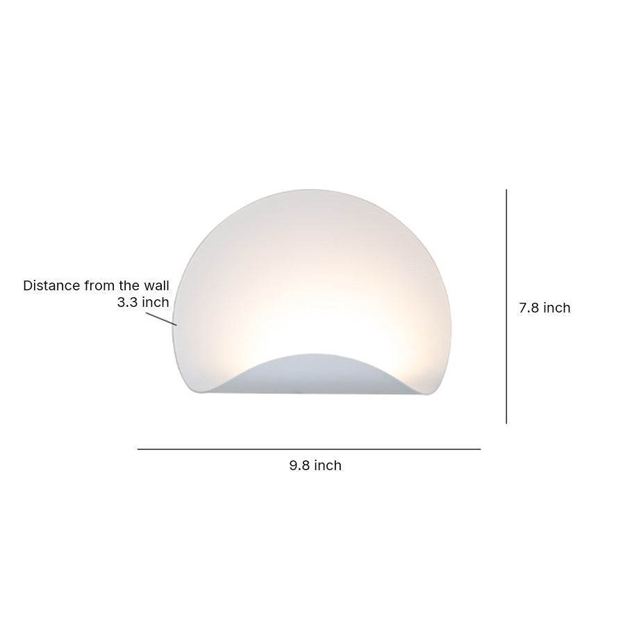 Modern White Iron LED Wall Sconce with Three Color Temperatures