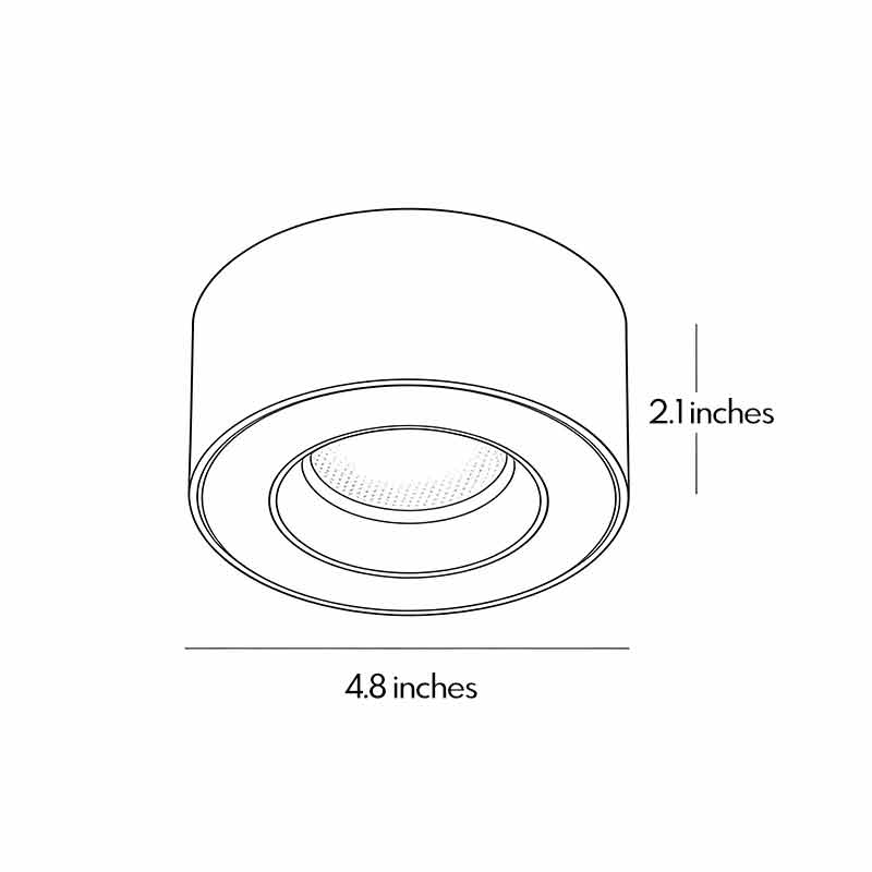 Modern LED Surface Mounted Ceiling Lights, Ultra-Thin Round Can Lights, 7W/12W