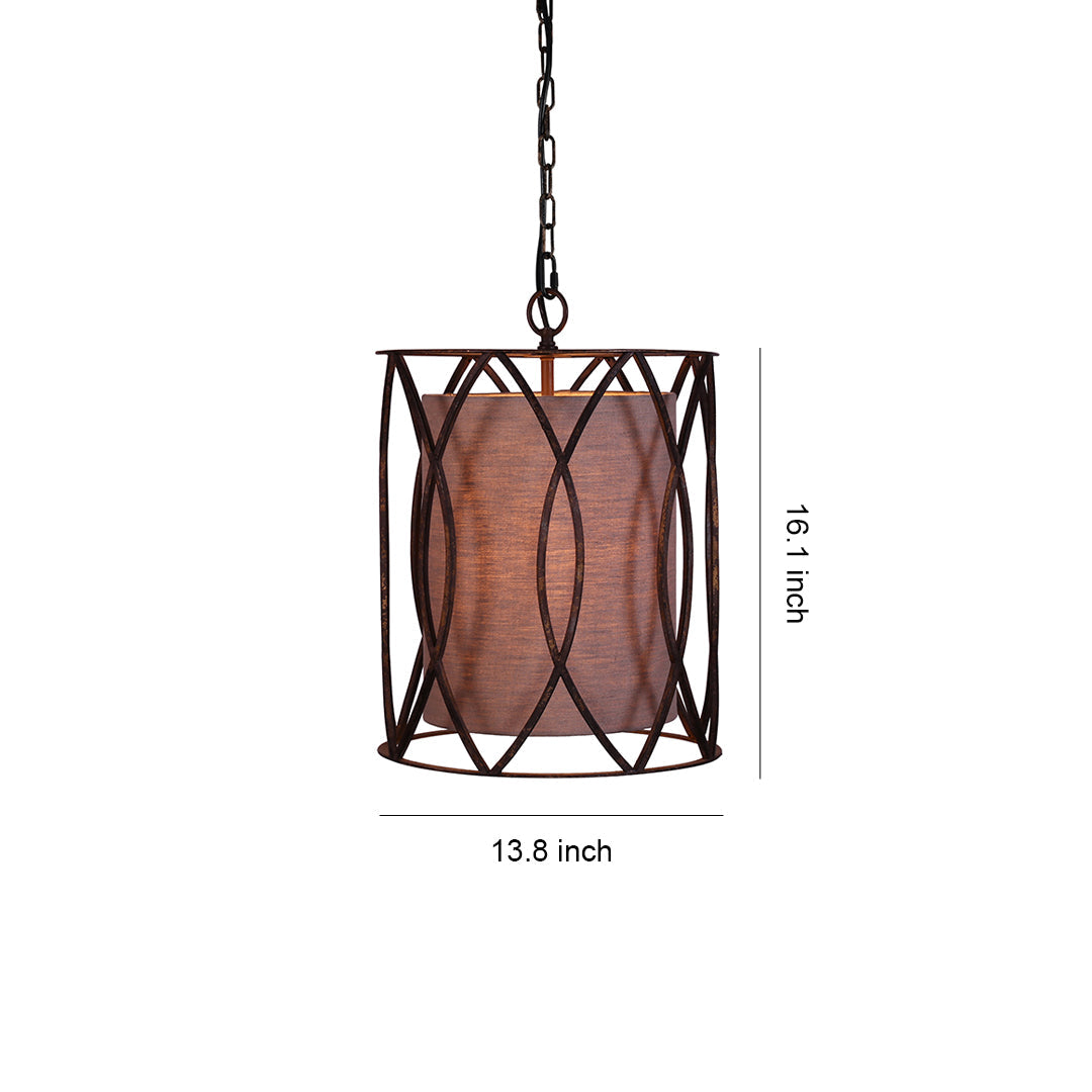 Noir Linen Pendant Light – Vintage Industrial Ceiling Lamp for Bedroom, Dining, and Living Spaces
