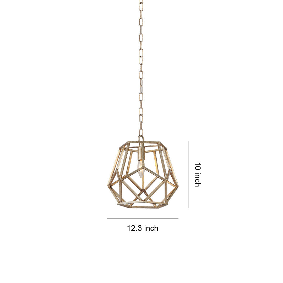 Aurelia Single Geometric Gold Pendant Light – Modern Nordic Ceiling Lamp