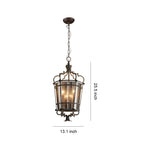 Antique Bronze Italian Pendant Light with Clear Glass Shade