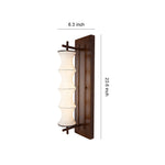 Bamboo Node Silk Wall Sconce in Walnut Finish – Warm LED Accent Light