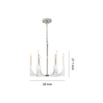 Aurelia Six-Light Modern Brass Chandelier with Acrylic Shades