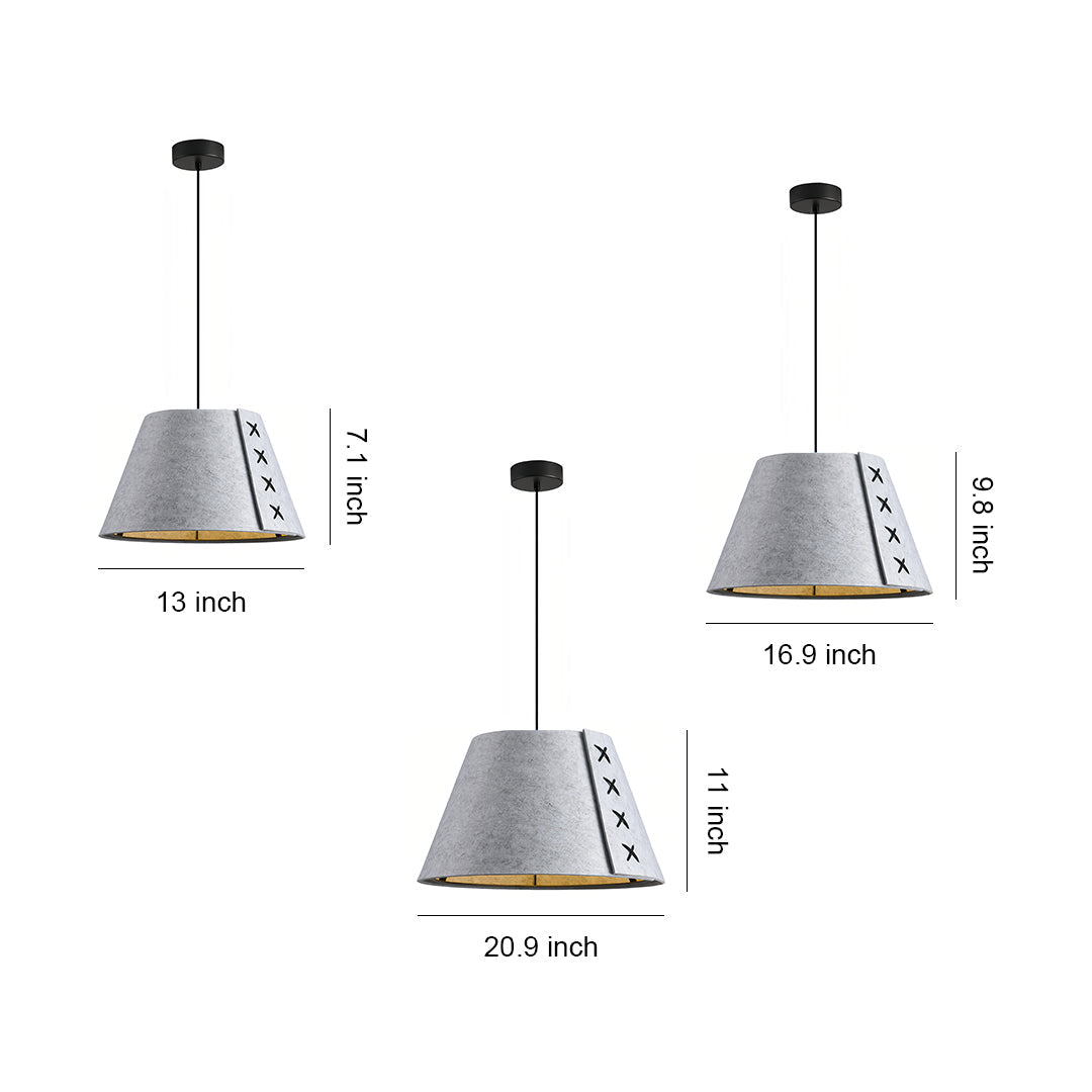 Blue Felt Pendant Light with Acoustic Design for Modern Interiors