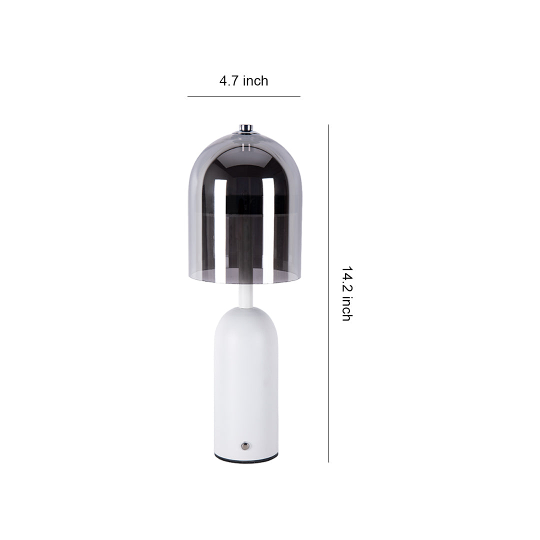 Italian Minimalist Glass Table Lamp with Dimmable LED