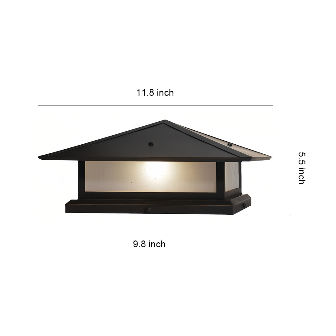 Modern Black Outdoor Pillar Lights – Waterproof Pagoda Garden Post Lighting