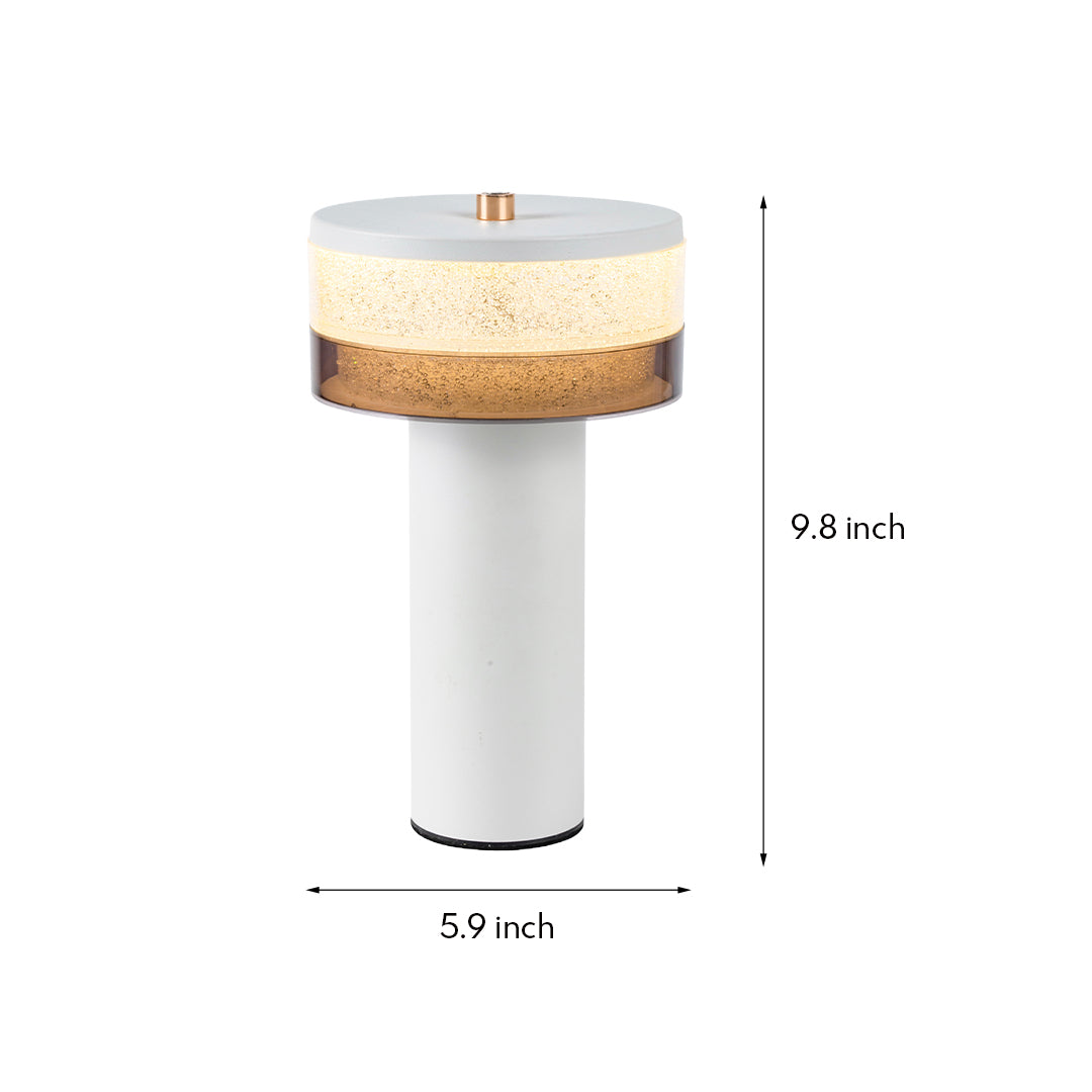 Nordic Cylinder Table Lamp with Stepless Dimming, Rechargeable LED