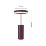 Cylinder Table Lamp with Dimmable LED, European Modern Accent Light for Living Room
