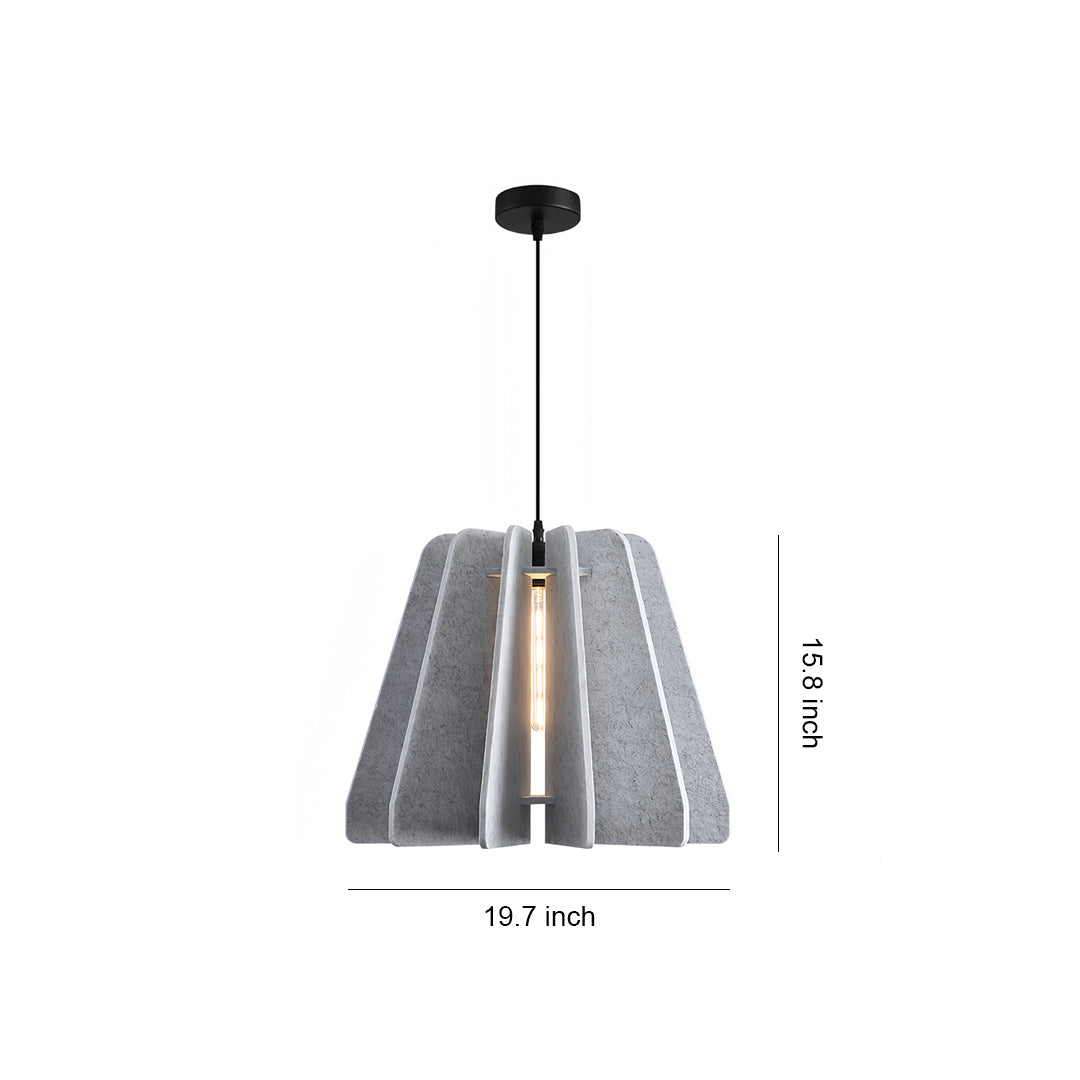 Acoustic Felt Pendant Light with Iron Frame, Modern Single Ceiling Lamp