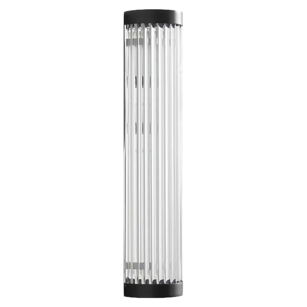 Cylinder Outdoor Wall Sconce in Stainless Steel with Warm LED Glow