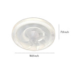 Aura White LED Ceiling Fan with Dimmable Light – Modern Flush Mount