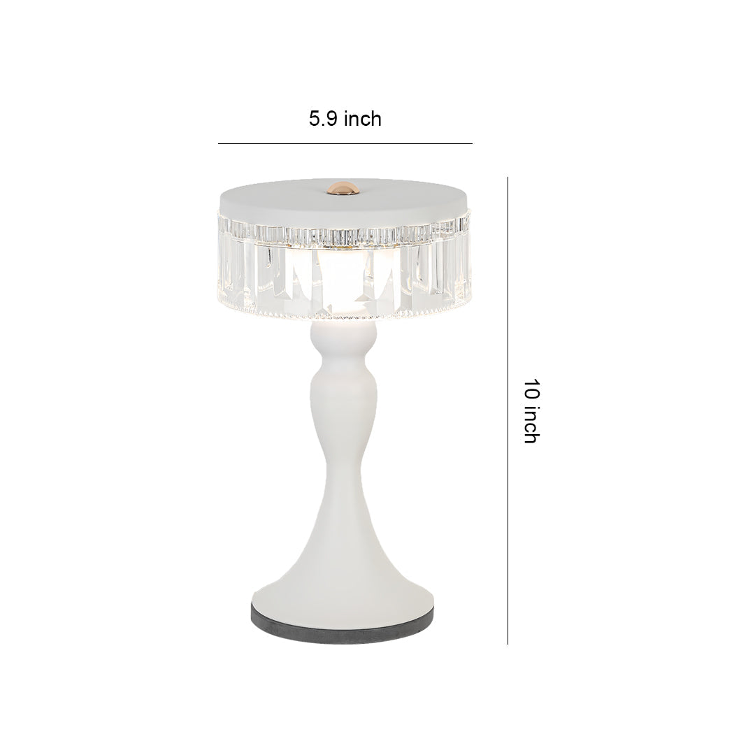 Nordic Minimalist Forged Iron Table Lamp with Acrylic Shade, Dimmable LED