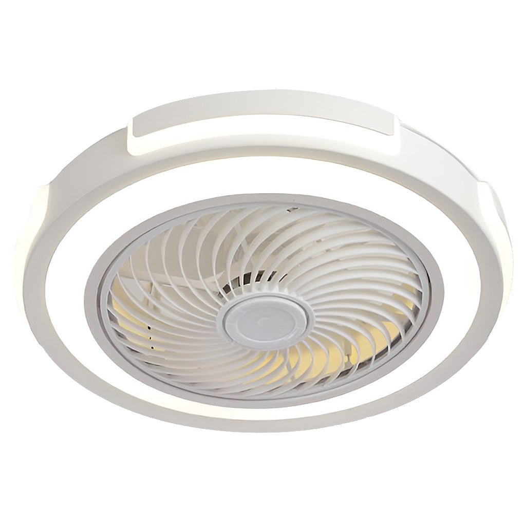 Dimmable Led Bladeless Ceiling Fan Light Flush Mount Ceiling Fan Lamp With Remote Control