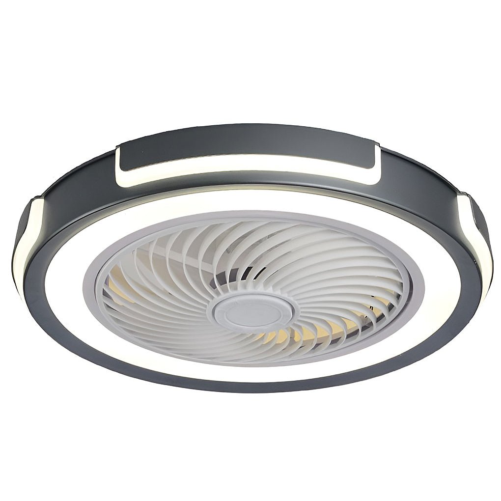 Dimmable Led Bladeless Ceiling Fan Light Flush Mount Ceiling Fan Lamp With Remote Control