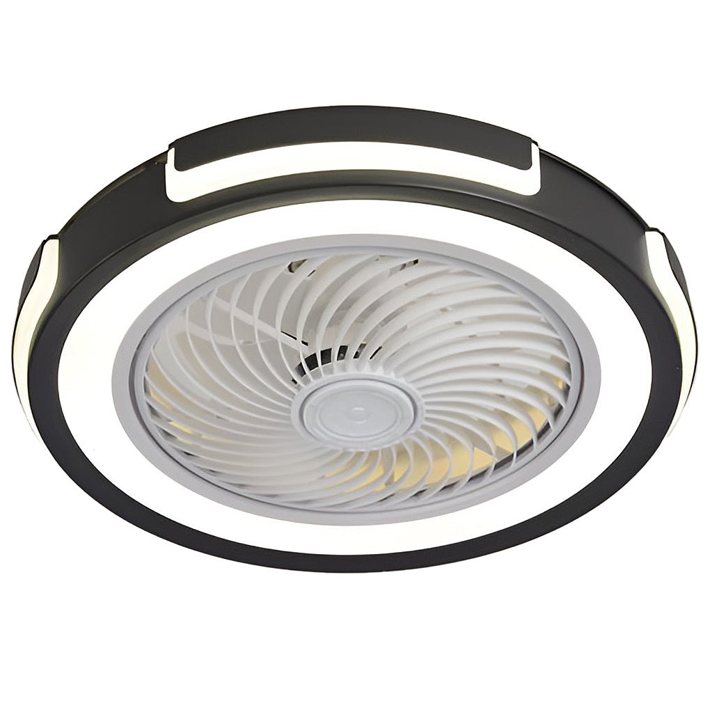 Dimmable Led Bladeless Ceiling Fan Light Flush Mount Ceiling Fan Lamp With Remote Control