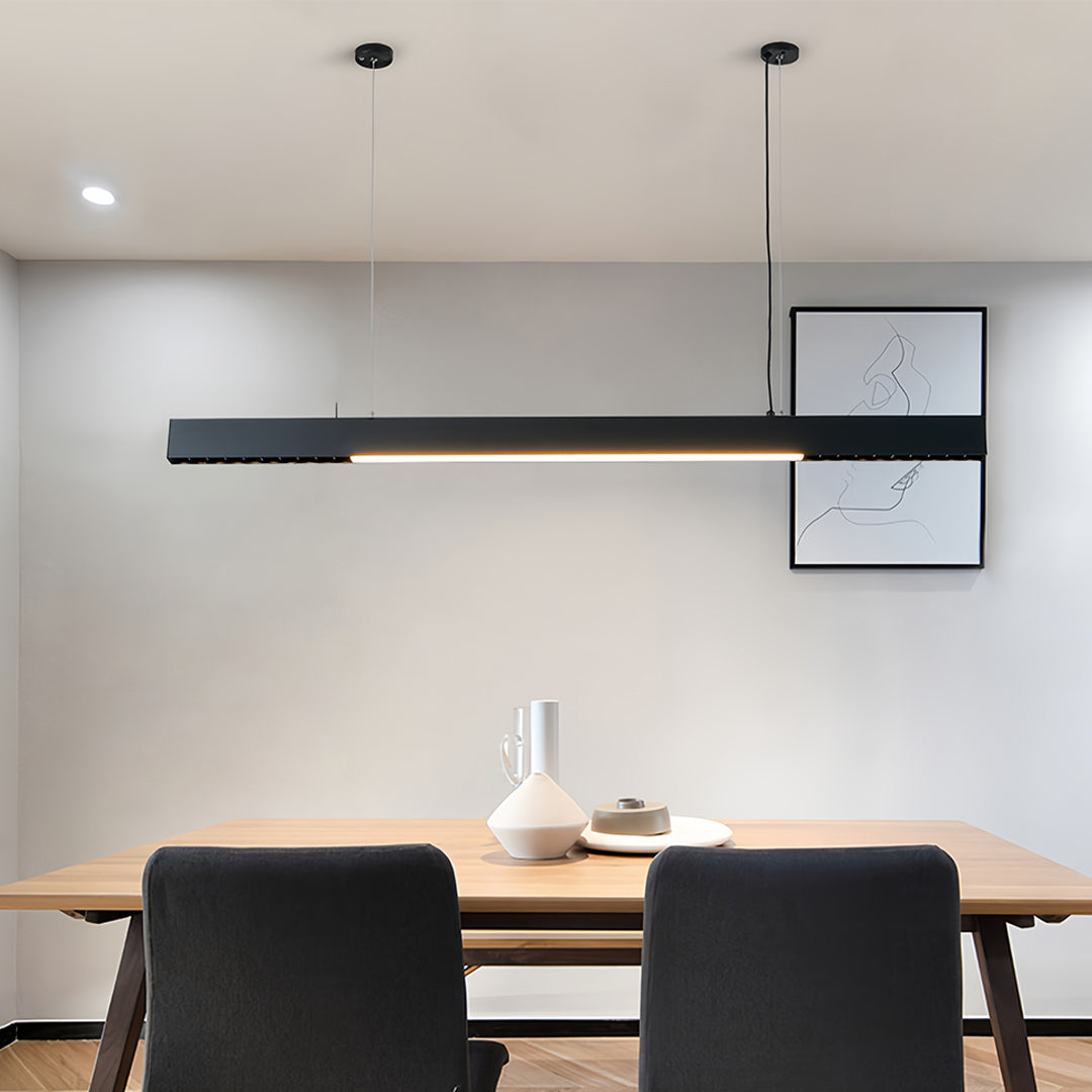 Linear LED Pendant Light Modern Minimalist Aluminum Grille Suspension Lamp