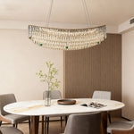 Crystal Pendant Chandelier in Champagne Gold Carbon Steel