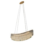 Crystal Pendant Chandelier in Champagne Gold Carbon Steel