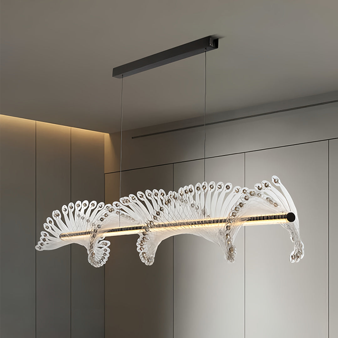 Spiral LED Pendant Light – Modern Linear Suspension for Dining & Living Spaces