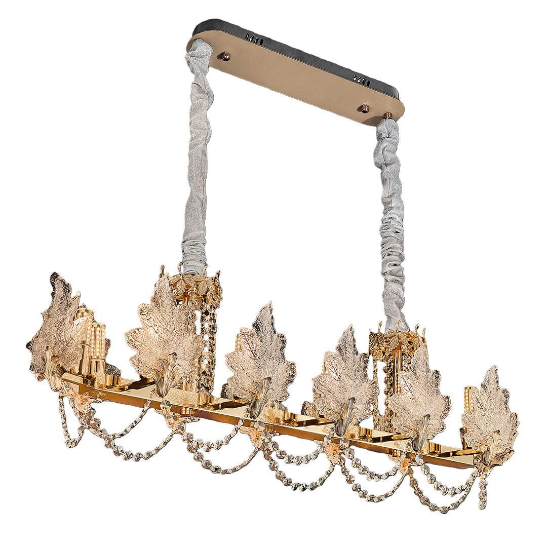 French Crystal Chandelier in Champagne Gold for Elegant Interiors