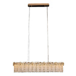 French Minimalist Crystal Chandelier in Champagne Gold Finish