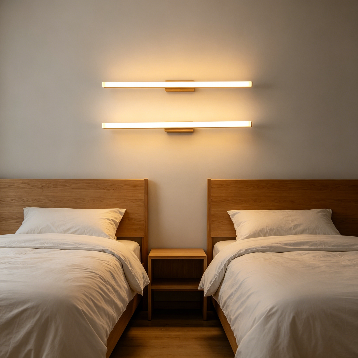Nordic Wooden LED Vanity Light – Minimalist Waterproof Bathroom Mirror Wall Lamp for Makeup & Washroom-2pcs