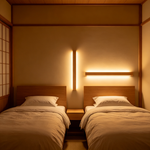 Nordic Minimalist Wooden Linear Wall Lamp – LED Bedside Background Light