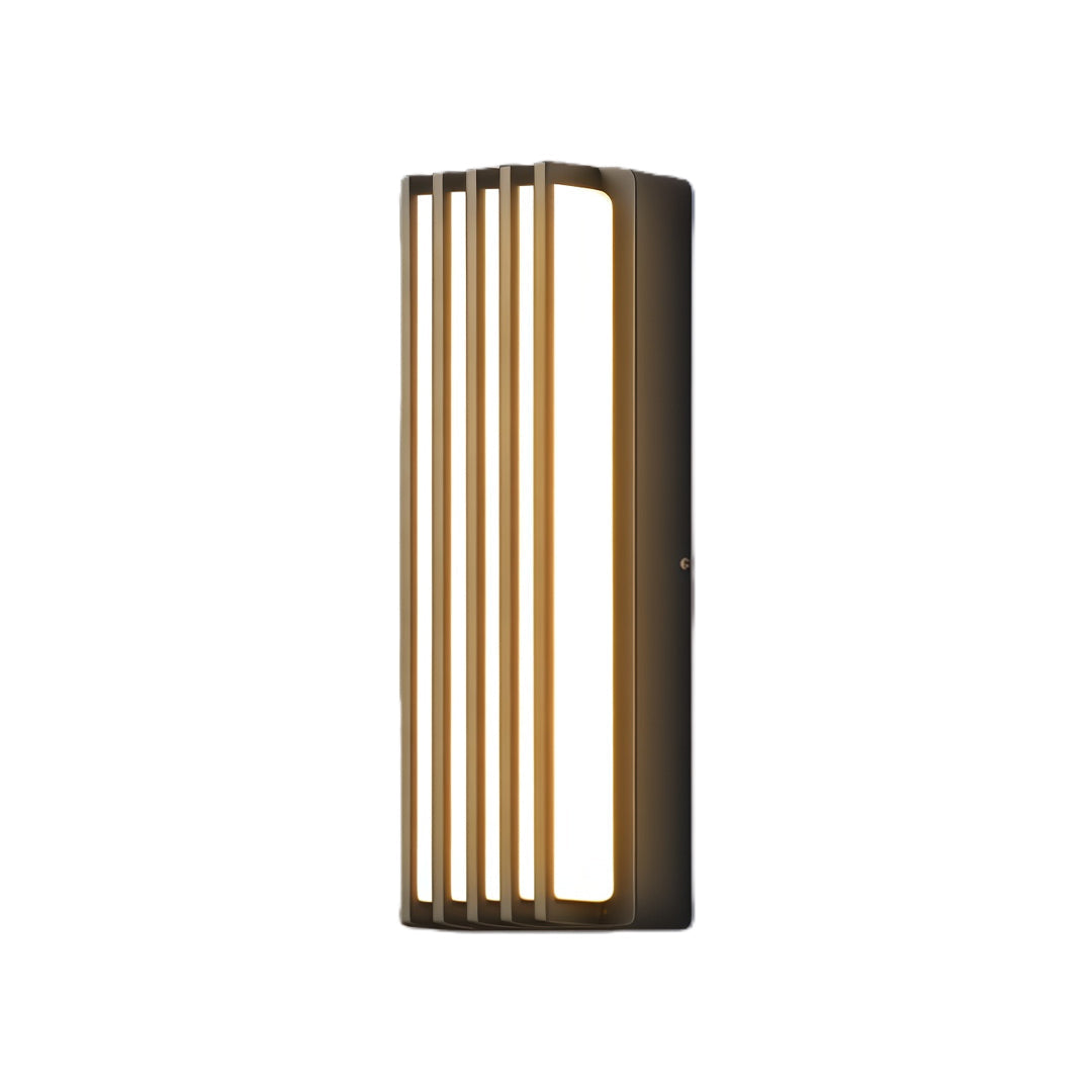 Modern Outdoor Linear Wall Light – Black Aluminum LED Sconce