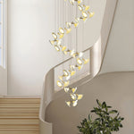 Luxury Ceramic Tulip Chandelier with Gold Stainless Steel Frame