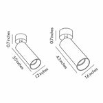 Bauhaus Silver LED Spotlights, Full-Spectrum Directional Ceiling Lights, Set of 2