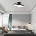 Aurelia Circular LED Semi-Flush Mount Ceiling Light in Nordic Minimalist Style