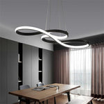 Aurelia Geometric Semi-Flush LED Chandelier in Metal and Silicone