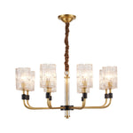 Aurelia Copper Glass Chandelier — Modern Minimalist Luxury Pendant Light
