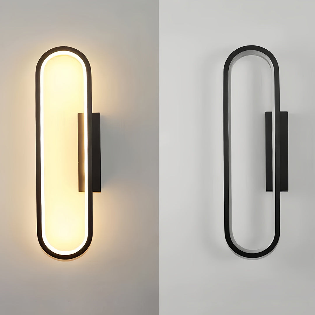 Modern Minimalist Oval LED Wall Sconce with Warm Ambient Glow