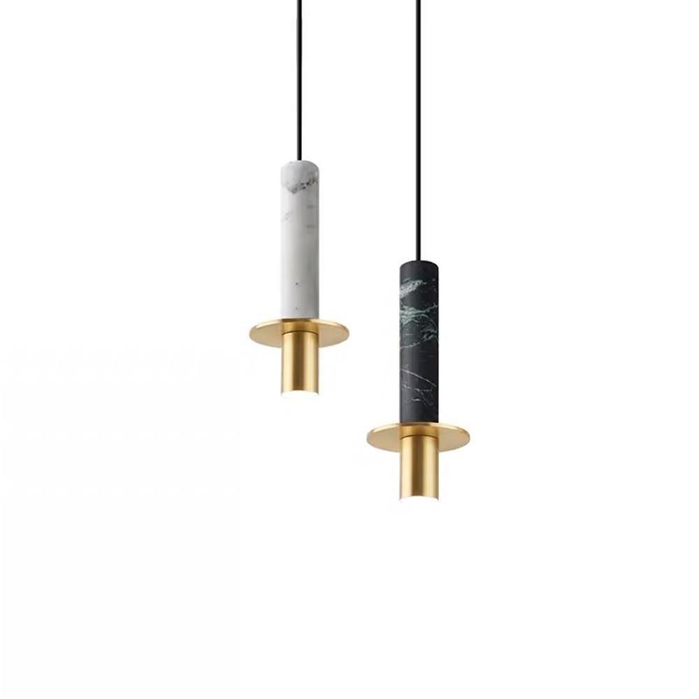 Cylindrical LED Pendant Light with Glass Shade for Modern Interiors