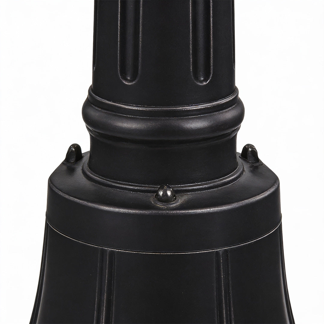 Modern European Outdoor Post Light with Clear Glass Shade