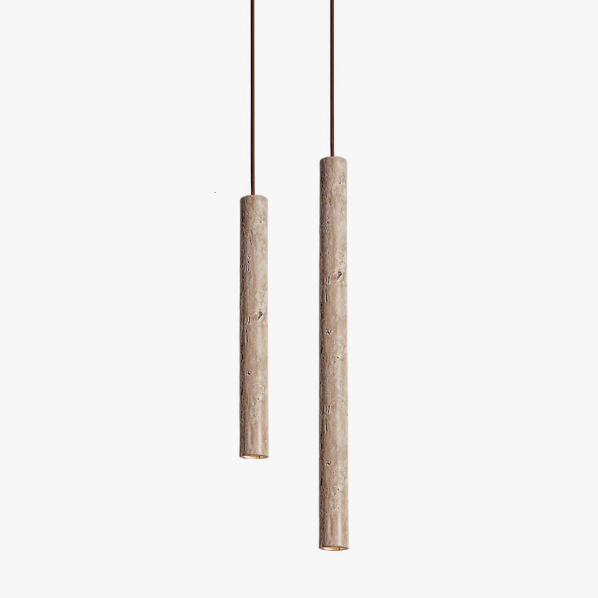 Elian Pendant Light in Yellow Travertine | Modern Minimalist Hanging Lamp